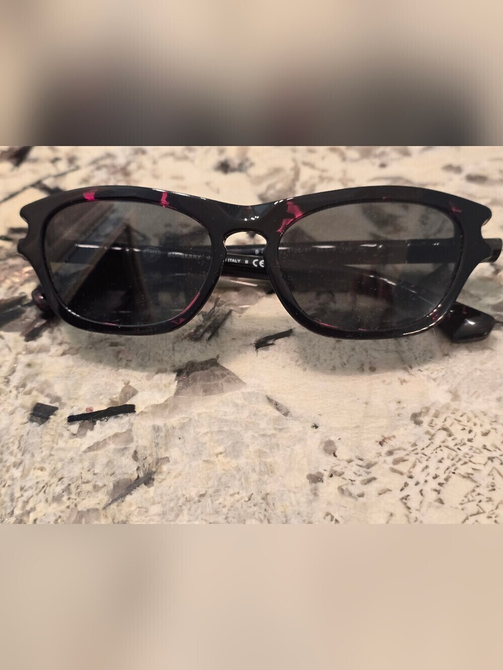 Burberry 55mm Pillow Sunglasses – Black/Dark Grey New In Box
